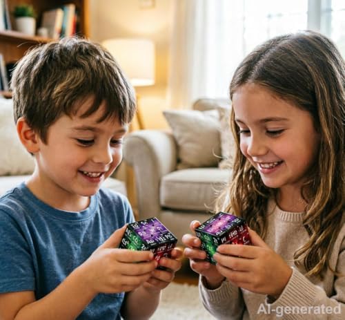 AMAZA 3x3 Speed Cube QiYi Toys YJ Fisher Cube 3x3x3 Magic Speed Cube Puzzles Black Sturdy and Smooth Speed Cube Puzzles Toy