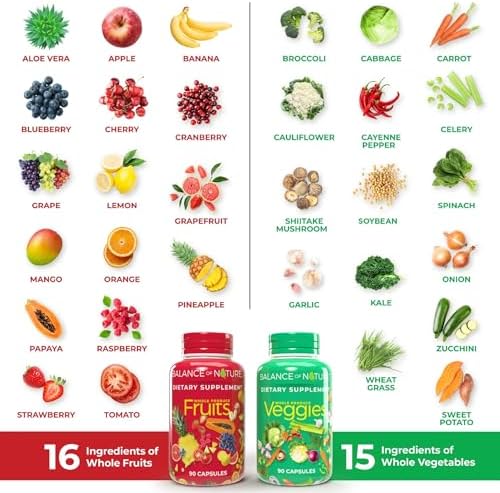 Balance of Nature Whole Food Supplement  Fruits & Veggies  30 Servings