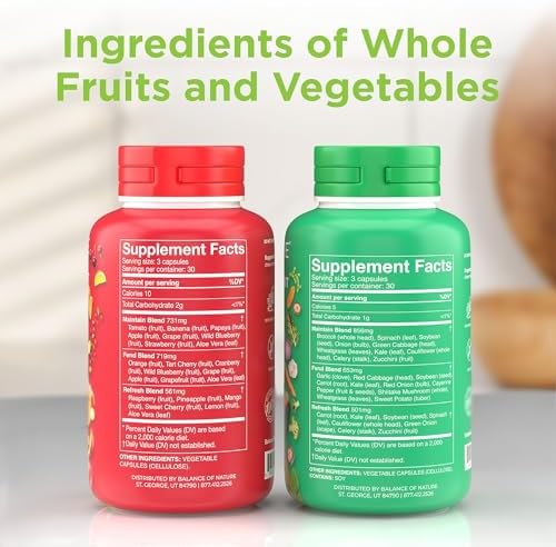 Balance of Nature Whole Food Supplement  Fruits & Veggies  30 Servings