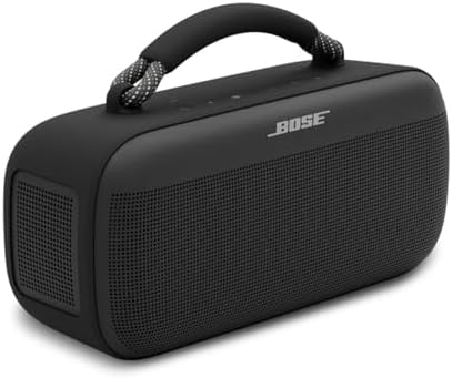Bose SoundLink Max Portable Speaker  Large Waterproof Bluetooth Speaker  Up to 20 Hours of Battery Life  USB C  Built in 3 5mm AUX Input    Hard Shell Travel Case   AUX Cable  Black