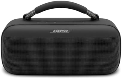 Bose SoundLink Max Portable Speaker  Large Waterproof Bluetooth Speaker  Up to 20 Hours of Battery Life  USB C  Built in 3 5mm AUX Input    Hard Shell Travel Case   AUX Cable  Black