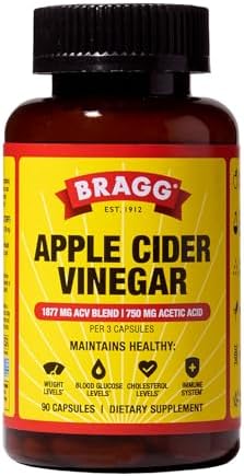 Bragg Apple Cider Vinegar Capsules   Daily Wellness Vitamin D & Zinc   90ct