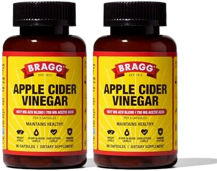 Bragg Apple Cider Vinegar Capsules   Daily Wellness Vitamin D & Zinc   90ct