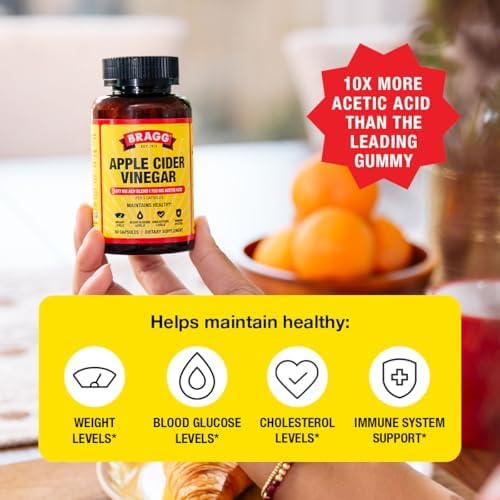 Bragg Apple Cider Vinegar Capsules   Daily Wellness Vitamin D & Zinc   90ct