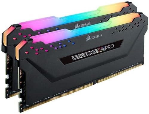 CORSAIR Vengeance RGB PRO DDR4 RAM 32GB  2x16GB  3200MHz CL16 20 20 38 1 35V Intel AMD Desktop Computer Memory   Black  CMW16GX4M2C3200C16