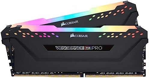 CORSAIR Vengeance RGB PRO DDR4 RAM 32GB  2x16GB  3200MHz CL16 20 20 38 1 35V Intel AMD Desktop Computer Memory   Black  CMW16GX4M2C3200C16