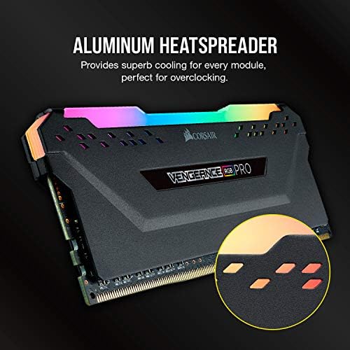 CORSAIR Vengeance RGB PRO DDR4 RAM 32GB  2x16GB  3200MHz CL16 20 20 38 1 35V Intel AMD Desktop Computer Memory   Black  CMW16GX4M2C3200C16