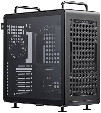 Cooler Master QUBE 540 ATX Mid Tower PC Case  High Airflow  Tempered Glass