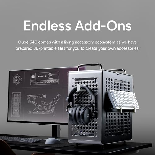 Cooler Master QUBE 540 ATX Mid Tower PC Case  High Airflow  Tempered Glass
