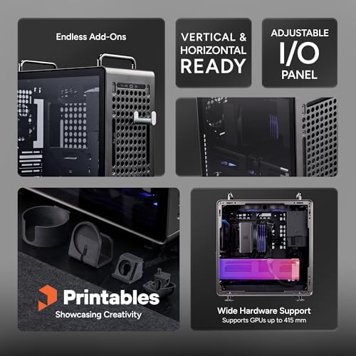 Cooler Master QUBE 540 ATX Mid Tower PC Case  High Airflow  Tempered Glass