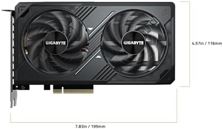 GIGABYTE GeForce RTX 5060 WINDFORCE OC 8G Graphics Card  Cooling System  8GB 128 bit GDDR7  PCIe 5 0  Manufactured by NVIDIA  DisplayPort & HDMI   Video Output Interface  GV N5060WF2OC 8GD Video Card
