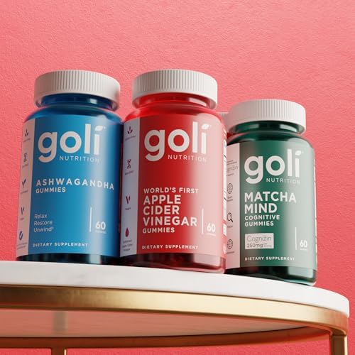 Goli Apple Cider Vinegar Gummies   Worlds First ACV Gummy with Vitamin B12  Beetroot & Pomegranate   Vegan  Non GMO  Gluten Free  180 Count  3 Pack