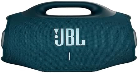 JBL Boombox 4 Portable Bluetooth Speaker  Blue    Powerful Pro Sound  Dual Bass Modes  IP68 Waterproof and Dustproof  JBLBOOMBOX4BUAM    USB C Cable   Microfiber Cloth