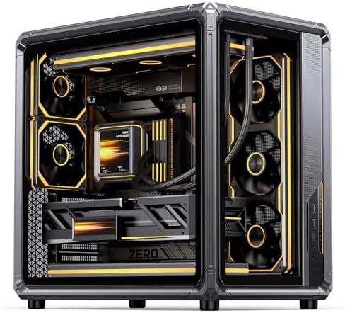 JONSBO X400 Gray ATX PC Case  Back Connect Desktop Case MB Auxiliary Air Guidance Cooling System  E Sport Assistant 2 Sides SP 360 AIO SP 427mm GPU  ATX<180mm Compatibility/Heat Dissipation Gray