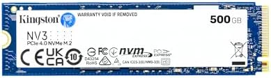 Kingston NV3 1TB M 2 2280 NVMe SSD   PCIe 4 0 Gen 4x4   Up to 6000 MB/s   SNV3S/1000G