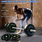 Olympic Bumper Plate Weight Set 100 to 370 LBS 2 Inch Barbell Plates