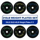 Olympic Bumper Plate Weight Set 100 to 370 LBS 2 Inch Barbell Plates