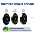 Olympic Bumper Plate Weight Set 100 to 370 LBS 2 Inch Barbell Plates