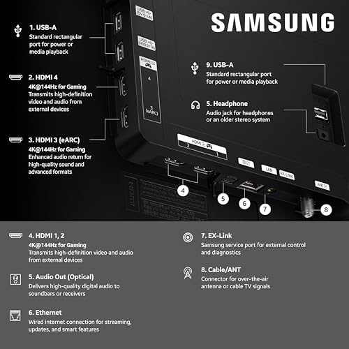 Samsung 65 Inch Class OLED S90F 4K Smart TV  2025 Model  NQ4 AI Gen3 Processor Upscaling Pro HDR    Motion Xcelerator 144Hz  Vision Alexa Built in