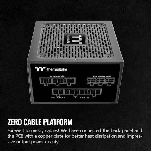 Thermaltake GF1 Fully Modular ATX 850W Power Supply   80 Plus Gold   Ultra Quiet   Zero RPM  PS TPD 0850FNFAGU P
