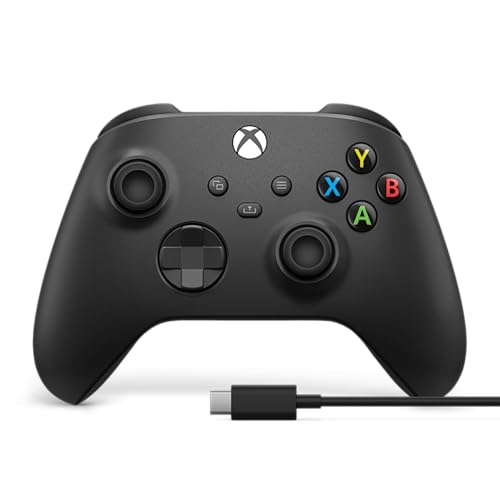 XBOX Wireless Gaming Controller   Carbon Black   Console  PC  & Cloud Devices   Textured Grip   Wireless  Bluetooth  USB C Connectivity