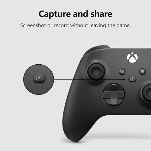XBOX Wireless Gaming Controller   Carbon Black   Console  PC  & Cloud Devices   Textured Grip   Wireless  Bluetooth  USB C Connectivity
