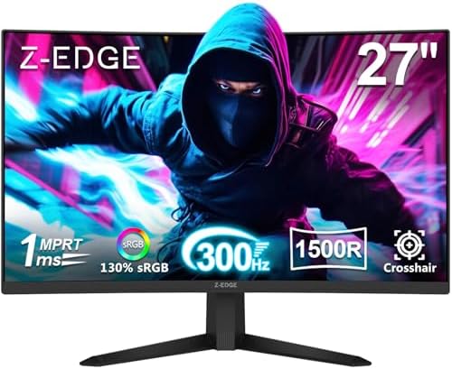 Z Edge 27 inch Curved Gaming Monitor  1080P  300Hz/240Hz UG27S